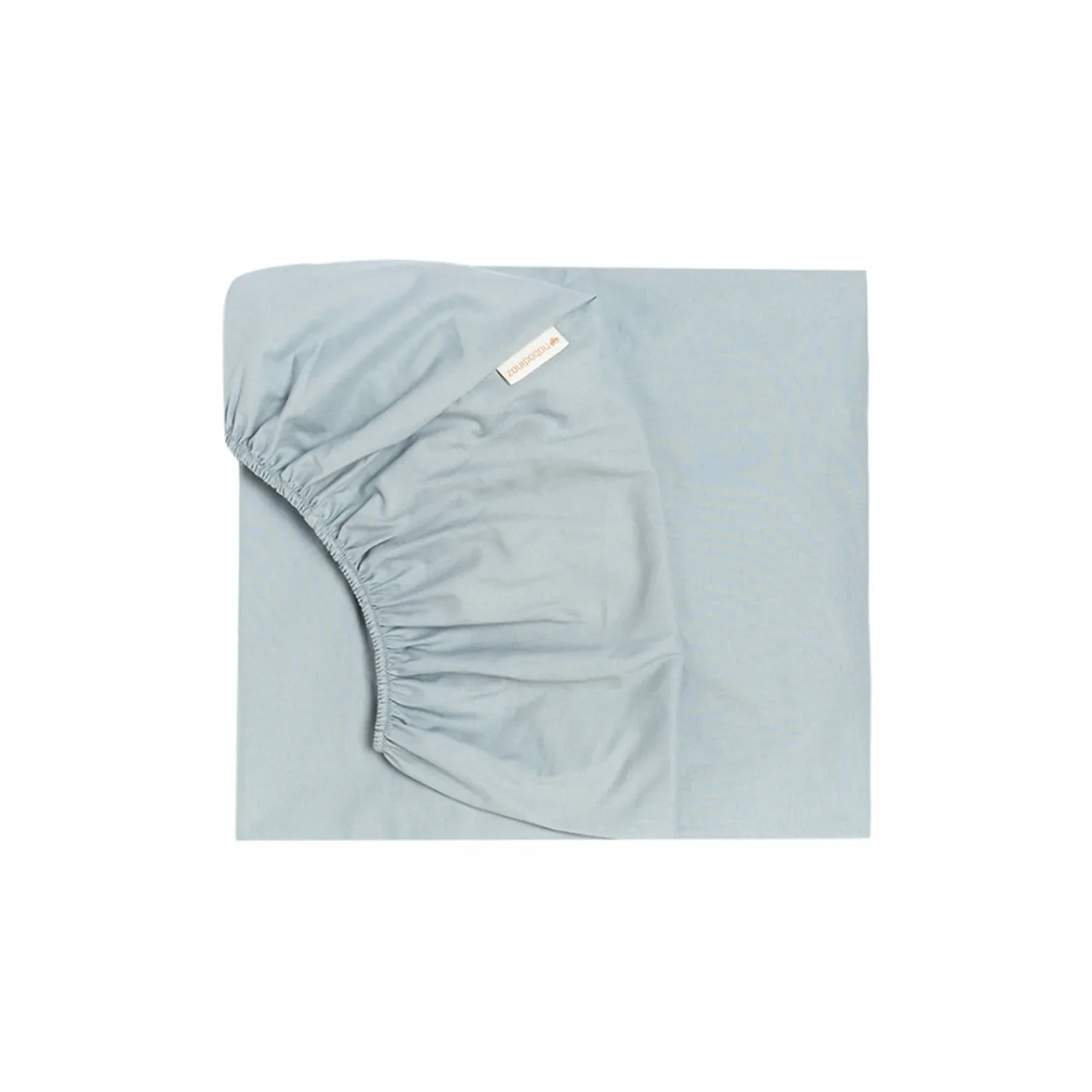 "Nobodinoz fitted sheet, bed sheets baby bed - Tibet, soft blue image"