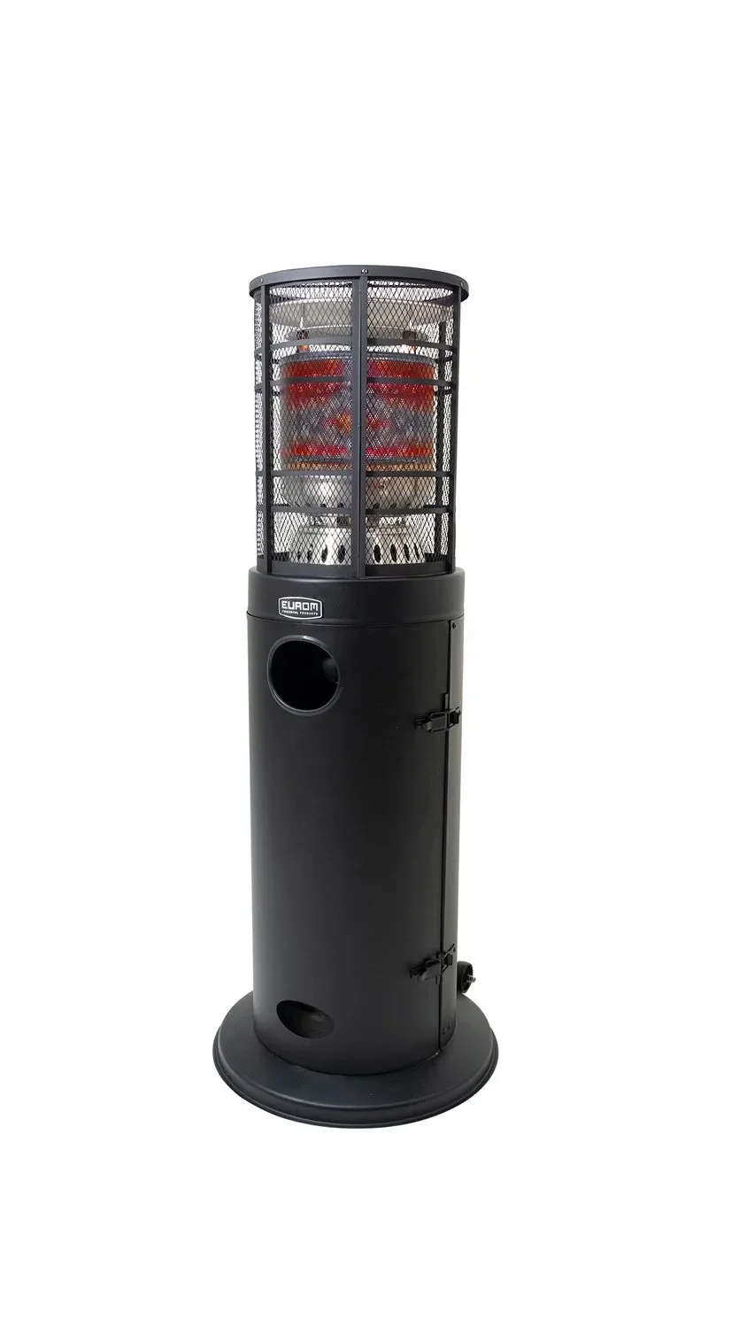 "Gas patio heater, outdoor gas heater, gas garden heaters - Modell Area Loungeheater, with protective grille, metal, black image"