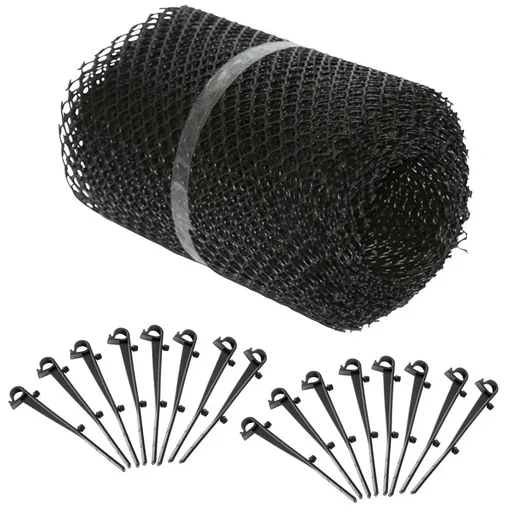 "Gutter protection grille, 6 m roll with 16 fastening clips image"