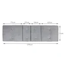 Garden Cushion - For Lounger - 196x55x5cm - Grey