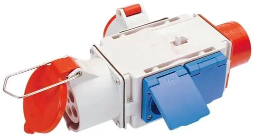 "Power distributor 400V / 16A CEE IP x 4, splash-proof image"