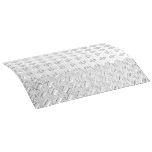 "Wheelchair ramp for wheelchairs, rollators, motorcycles, non-slip, aluminum, 272 kg load capacity, silver, 93 x 73 x image"