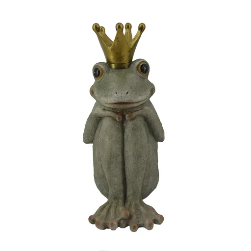 "Frog Prince garden gnome made of polyresin image"