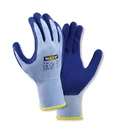Polyester knitted gloves LATEX light blue mottled/medium blue size 10