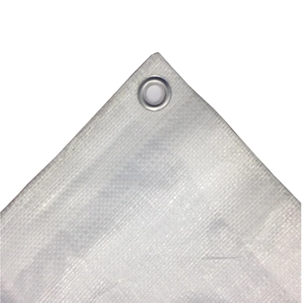 "4x5m Waterproof Tarp - Heavy Duty White Poly Tarp, 180 gsm, UV Resistant image"