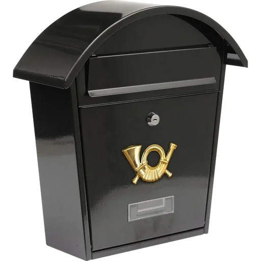 "Black mailbox with 2 buttons - 380x320x105 mm image"