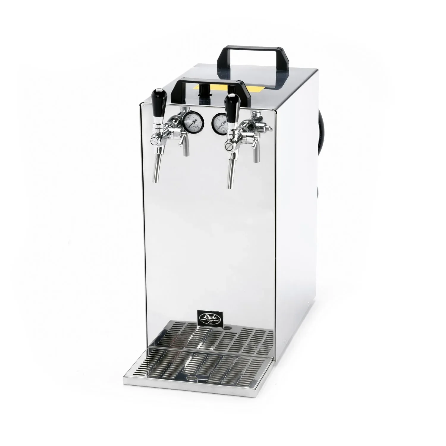 "Beer dispenser, Beer machine 2-line dry cooler made of stainless steel - Kontakt 155/R, Green Line, 160 liters/h image"