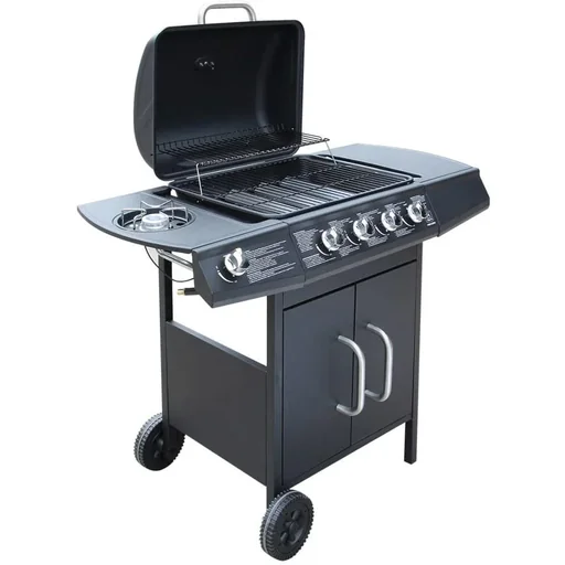 "Gas grill 4+1 cooking zone black image"