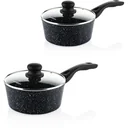 Black Marble - Cooking Pot 20 cm and Cooking Pot 18 cm - Black