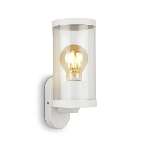"Outdoor light, 1-flame, metal-plastic / white, IP44, E27 socket image"