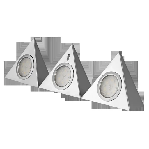 "LED under-cabinet light TRIANGLE SENSO with sensor 3 x 2.5 W color silver image"