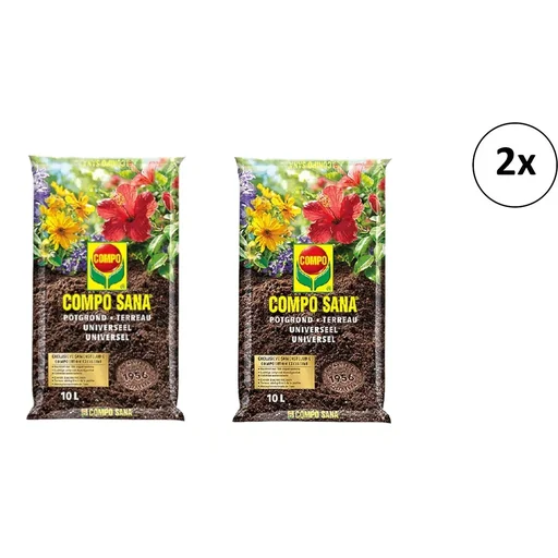 "Sana 2 pieces 10L potting soil - Universal - 100 days of operation image"