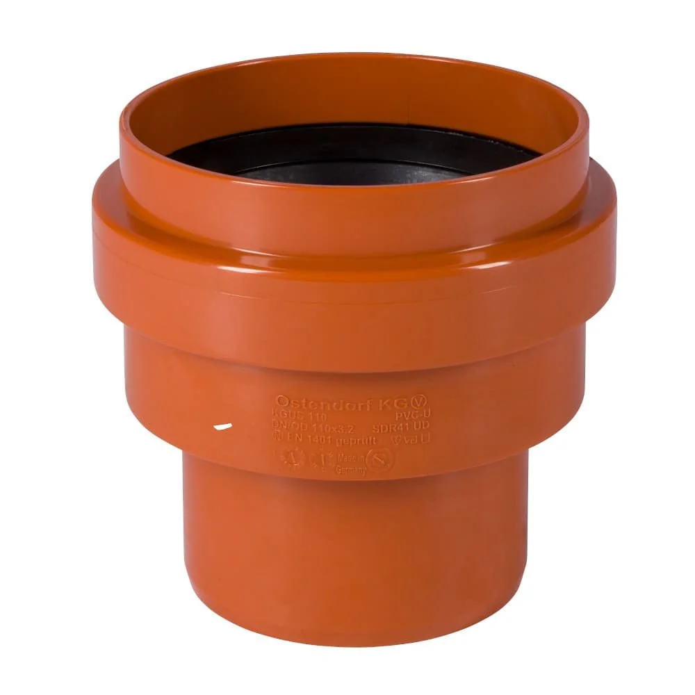 "DN 110 KGUS Sewer Pipe Connector - Clay to PVC Adapter image"