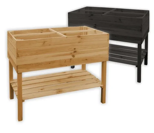 "Balcony herb bed on legs honey brown image"