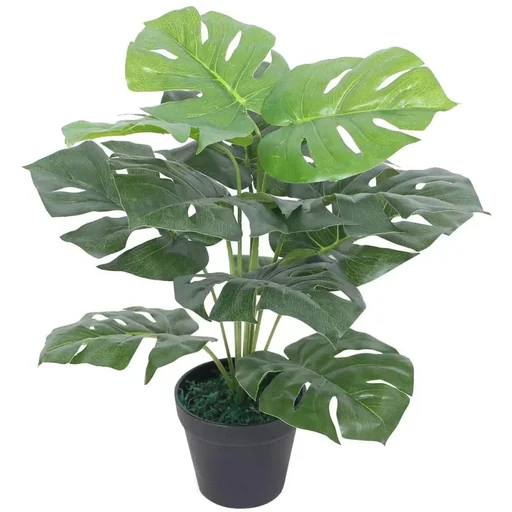 "Artificial plant with pot monstera 45 cm green image"
