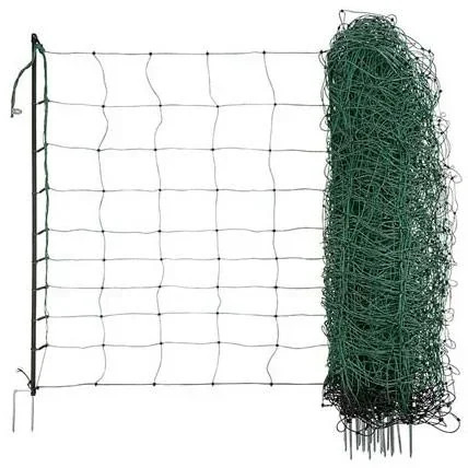 "Ovi Netting Green 108cm - 50 meters double post, black post image"
