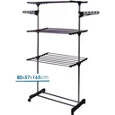 Drying rack tower - mobile and foldable - 17 meters drying length - washing & ironing & drying