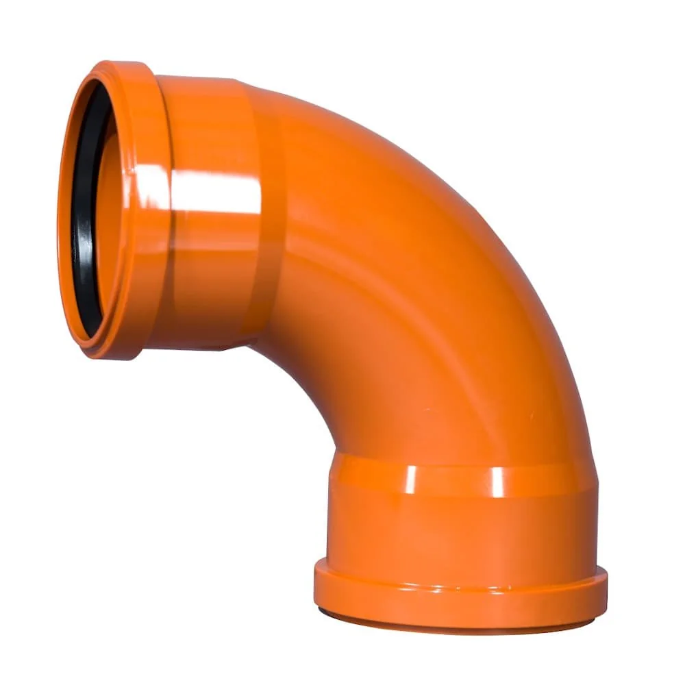 "DN 110 87 Degree Sewer Elbow - 2 Meter PVC Drain Pipe Fitting image"