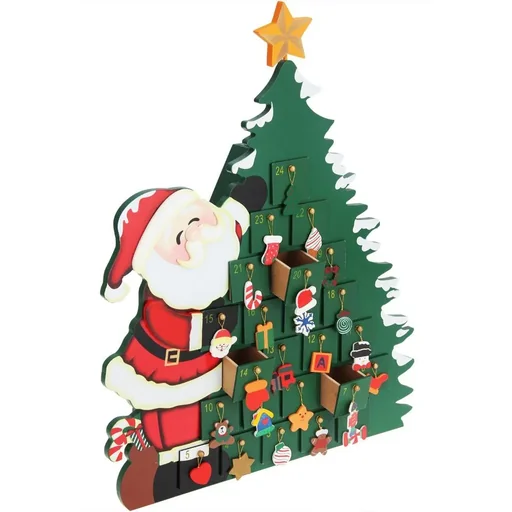 "Santa Claus Advent calendar with compartments for self-filling image"
