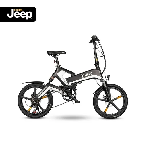"Unisex Fold E-Bike, 20-inch wheels, 7-speed derailleur, black, FFR 7050 image"