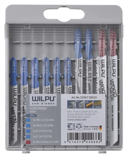"Jigsaw blade set 10-piece for metal and wood image"