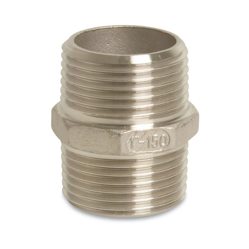 3/8 Inch Stainless Steel Double Nipple, V4A 316 Fitting