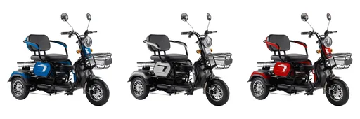"3-Rad E-Car Speed ​​6 km/h: 48V/20Ah Blei-Gel, rot image"
