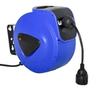 Cable drum 15 m + 1.3 m cable automatic cable reel outdoor reel power cable rotatable wall bracket, PP, rubber, Me