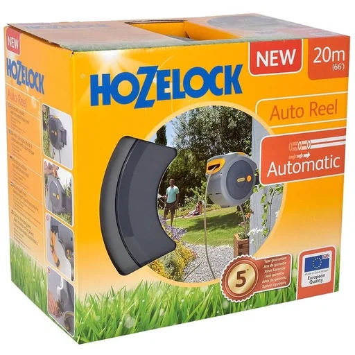 "Automatic hose reel including 20 meters of hose and free multifunctional nozzle image"