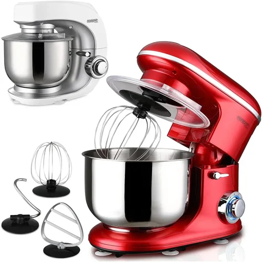 "Elegance Red Food Processor 1200W 6L image"