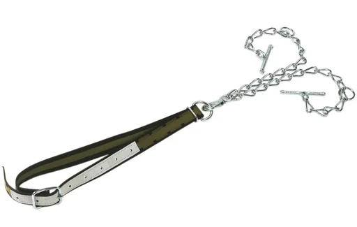 "Trevira cowhide binding with 2 chain ends image"