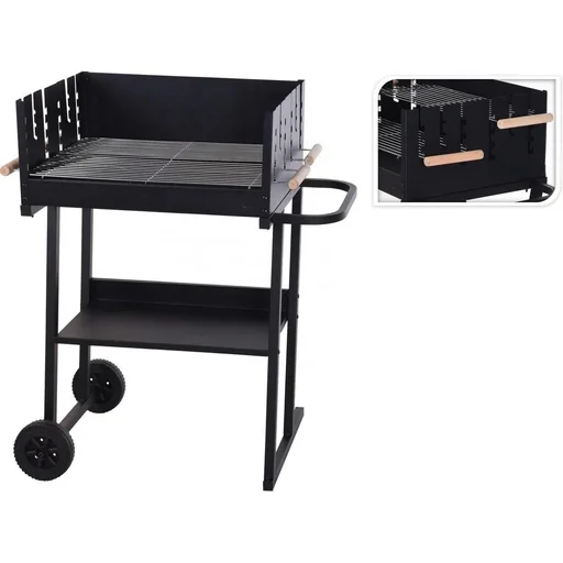 "Vargan charcoal grill - grill surface 76 x 34 cm - grill grate height adjustable image"
