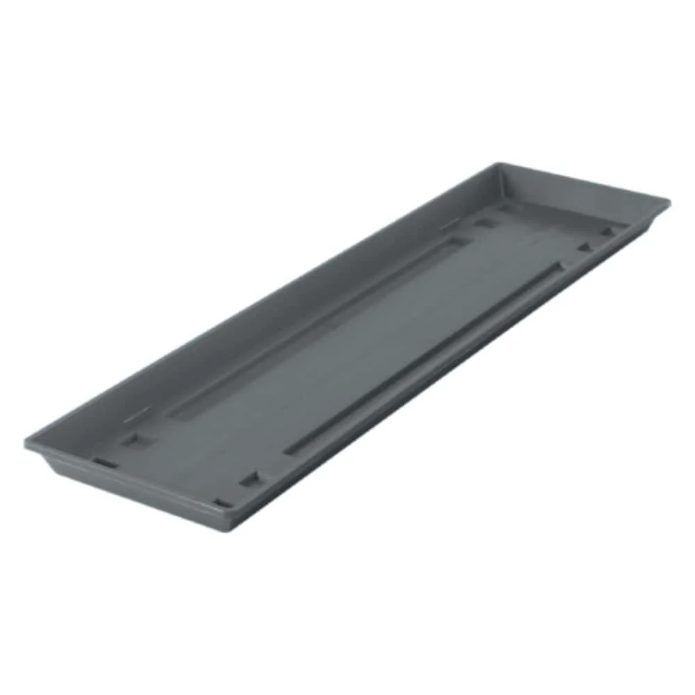 "Anthracite Flower Box Saucer, 60cm - Plant Saucer image"