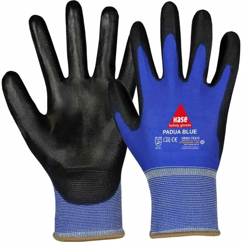 "Assembly Gloves, Work Gloves, Size 8, Black/Blue image"
