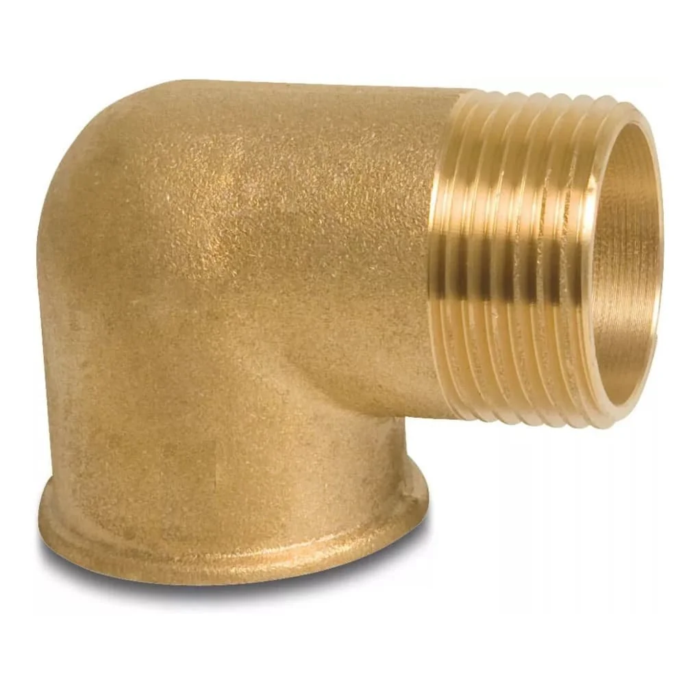 "Brass Pipe Fittings, Threaded Elbow, 90 Degree Brass Elbow, 1/2 inch Female x 1/2 inch Male image"