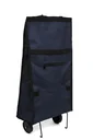 Shopping trolley blue, foldable