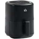 Hot Air Fryer 3 L 1300W with 12 Menus LED Display Non-Stick Basket Black 29.5 x 23.8 x 30.3 cm