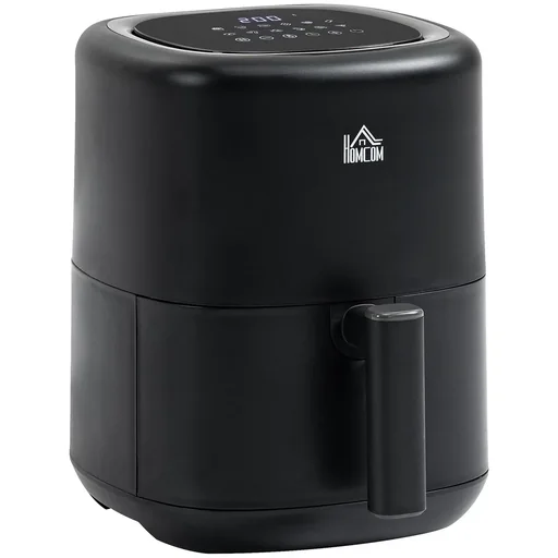 "Hot Air Fryer 3 L 1300W with 12 Menus LED Display Non-Stick Basket Black 29.5 x 23.8 x 30.3 cm image"