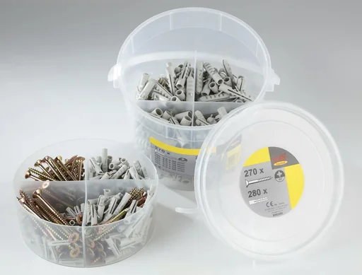 "Screw and dowel assortment 550 pieces image"