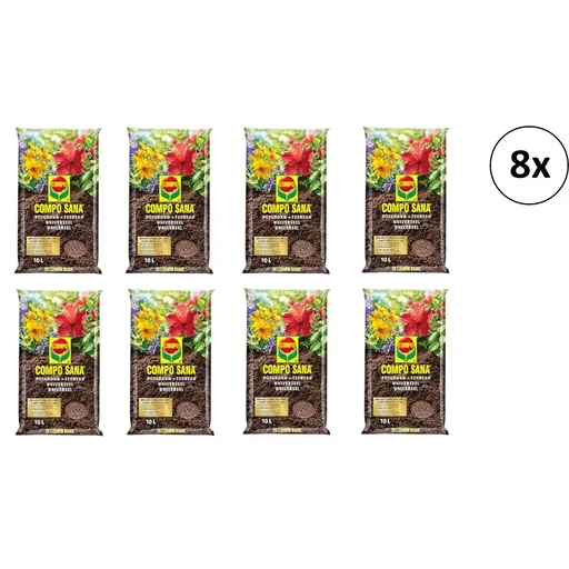 "Sana 8 pieces 10L potting soil - Universal - 100 days of operation image"