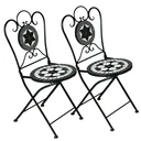 Mosaic chair ORIENTAL with metal frame - foldable 2 pieces