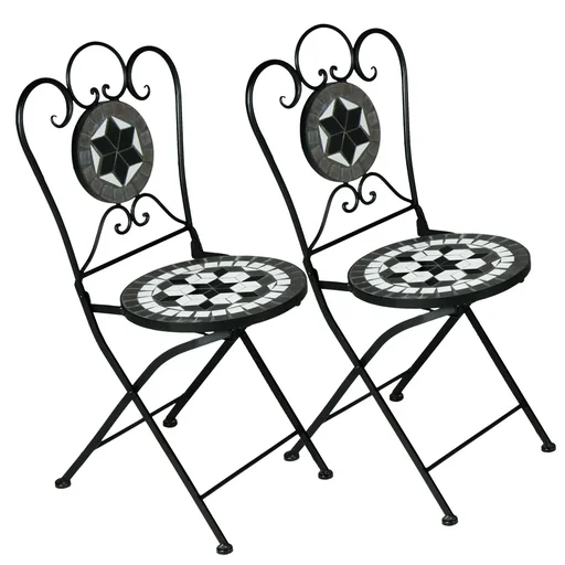 "Mosaic chair ORIENTAL with metal frame - foldable 2 pieces image"