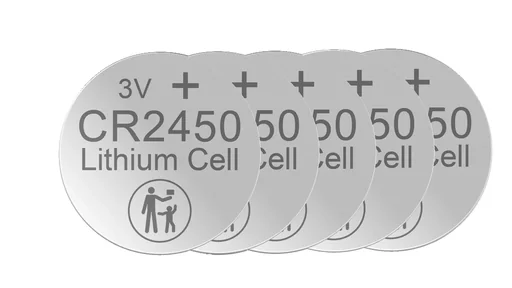 "Lithium button cell CR2450, 3 Volt - 5 pieces image"