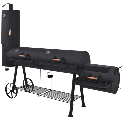 "Charcoal grill with lower shelf XXXL black image"