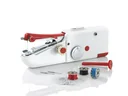 Mini hand sewing machine, compact, white/red
