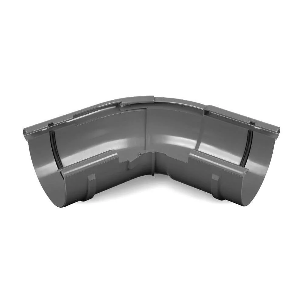 "Adjustable Gutter Corner, Graphite Rain Gutter Angle 120-145° for System 75 image"