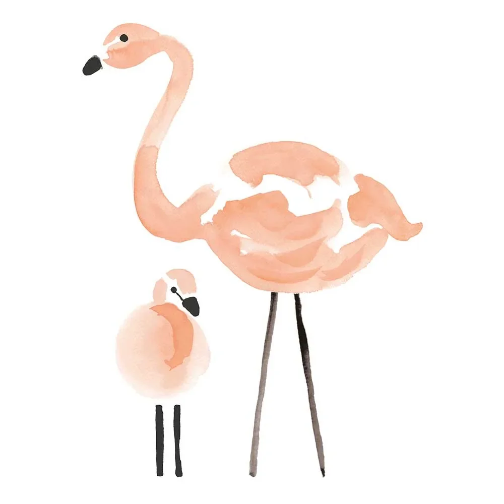 "Lilipinso Wall Sticker XL two flamingos image"