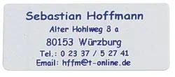 "Address labels, blue font without border, self-adhesive, 300 pieces. image"