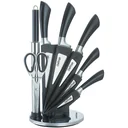 Cheffinger 8-piece knife set with stand - silver/black