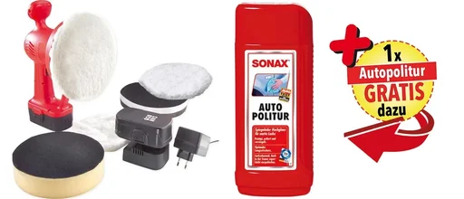 "Cordless polishing machine 18 Volt/ 12-piece paint care set image"